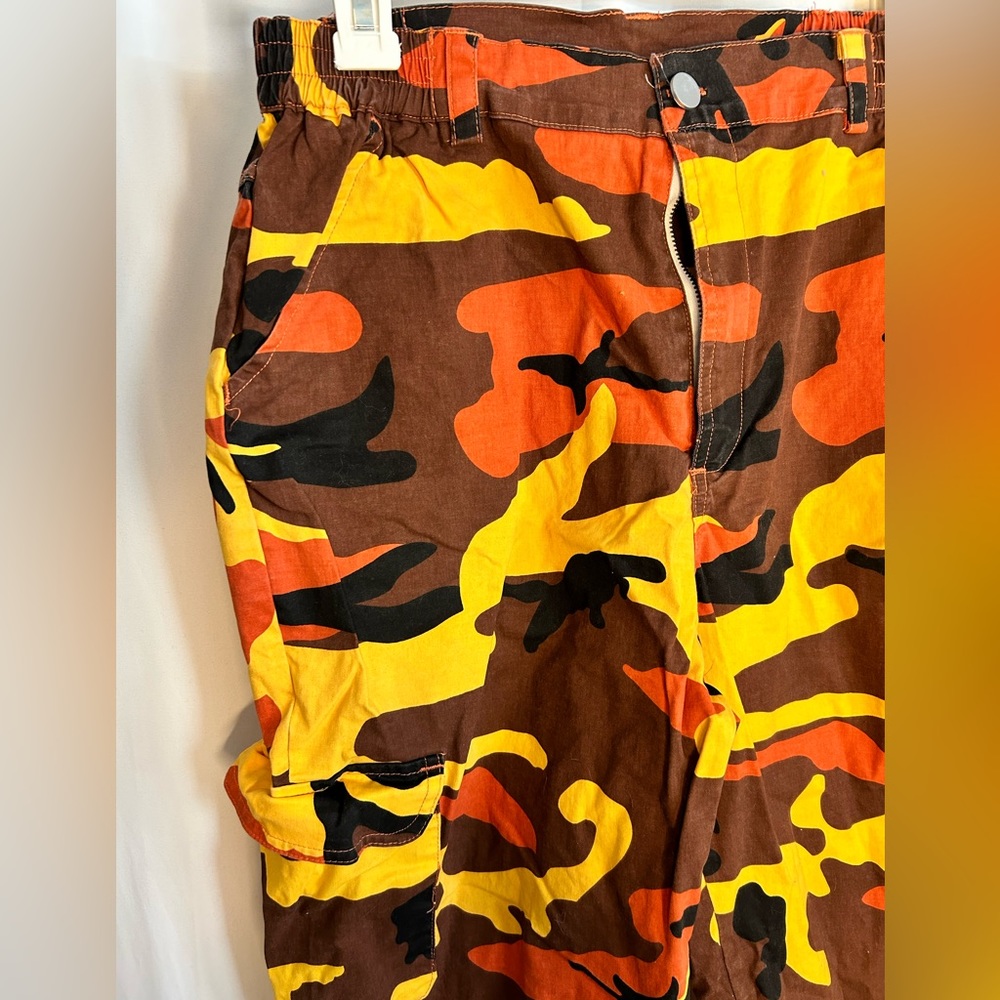 Zodlls Orange Camo Cargo Pants Size L - Picture 2 of 5